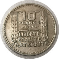 1945 Rameaux Longs - 10 Francs Turin Grosse Tête  France - 10 Francs