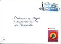 Iceland Cover Reykjavik 19-12-2001 Single Franked + Christmas Seal - Covers & Documents