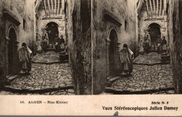 Vues Stéréoscopiques Julien Damoy  Alger Rue Kleber - Cartes Stéréoscopiques