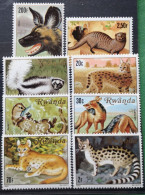 Ruanda 1981 Wildlebende Säugetiere Mi 1119/26** - Unused Stamps