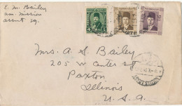 Egypt Cover Sent To USA 10-2-1946 (the Cover Is Folded) - Storia Postale