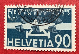 ZNr F18 LUXUS SELTEN MIT DEM SONDERSTEMPEL !1932 90 Rp Conférence Du Désarmement Genève (Schweiz Flugpostmarken WW2 War - Usados