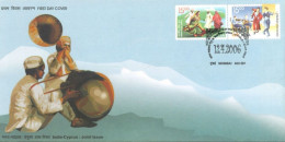 INDIA - 2006 - FDC STAMPS OF INDIA - CYPRUS JOINT ISSUE. - Lettres & Documents