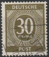 MiNr. 928 Deutschland Alliierte Besetzung Gemeinschaftsausgaben; 1946, Febr./Mai. Freimarken: I. Kontrollrats - Usati