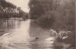 CARTE POSTALE ORIGINALE ANCIENNE : LAROCHE MIGENNES LES BORDS DE L'ARMANCON ANIMEE YONNE (89) - Laroche Saint Cydroine