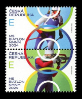 Czech Republic 2024 Mih. 1240/41 Biathlon World Championships 2024 In Nove Mesto Na Morave MNH ** - Unused Stamps