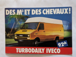 CP - Turbodaily Iveco 92 Ch- Carte Publicitaire Circulé - Vrachtwagens En LGV