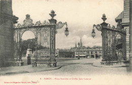 FRANCE - Nancy - Vue Sur La Place Stanislas Et Grilles Jean Lamour - Carte Postale Ancienne - Nancy