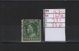 PRIX FIXE Obl 167 YT 162 MIC 331 SCO 338 GIB Franklin 1908-1909 Etats Unis 58/05 - Used Stamps