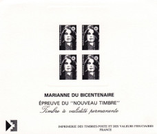 Marianne Du Bicentenaire, Briat, Epreuve Du Nouveau Timbre TVP - 1989-1996 Bicentenial Marianne