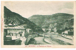 07 LE POUZIN LA PASSERELLE SUR OUVEZE  1923 - Le Pouzin