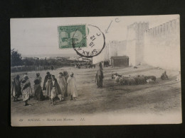 DI 10 TUNISIE   BELLE  CARTE 1912 PETIT BUREAU  SFAX  A QUIMPERLé FRANCE +  SOUSSE+ AFF. TRES INTERESSANT+++ - Brieven En Documenten