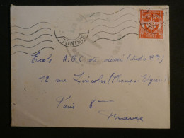 DI 10 TUNISIE  BELLE  LETTRE FM   1955 A PARIS FRANCE ++AFF. INTERESSANT+++ - Covers & Documents