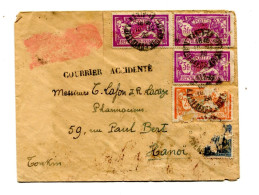 !!! LIGNE NOGUES RAID DU 14/12/1929 ACCIDENT DE SYRTE (LIBYE) LETTRE DE PARIS POUR HANOI - Lettere Accidentate