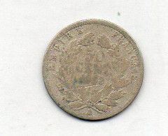 FRANCE, 50 Centimes, Silver, Year 1858-A, KM # 794.1 - 50 Centimes