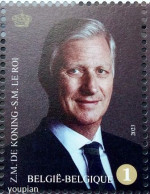 Belgium 2023, 10 Years Reign Of King Philip, MNH Single Stamp - Ongebruikt