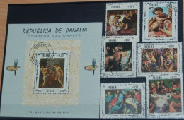 PANAMA 1968, Paintings, Art, Mi #1028-33 + B84, Used - Religion