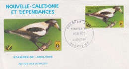 Enveloppe  FDC  1er  Jour   NOUVELLE  CALEDONIE   STAMPEX  86    ADELAÏDE    1986 - FDC