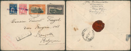 Congo Belge - Affranch. Mixte PA 1 Et 2 Obl Tshikapa 31/8 + Angola Yv N°218, 220 Annulé Par Dateur (1929) > Bruxelles + - Cartas & Documentos