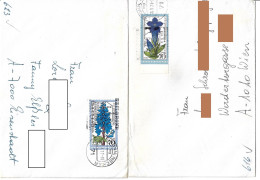 0062o: Zwei Bedarfspostbelege Berlin 1977, Wohlfahrtsmarken Blumen - Lettres & Documents