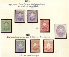 SUISSE - HOTEL BELALP - ENSEMBLE DE 8 TIMBRES SUR FEUILLE DE COLLECTION (*) / * - Nuevos