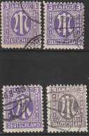 MiNr. 17 Deutschland Alliierte Besetzung Bizone       3. Deutscher Druck (Odr., Verschiedene Papiersorten) - Used