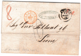 Italie, Lettre D'Ancona Du 29/12/1852 Pour Lyon - Unclassified