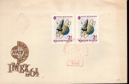 Ungarn 2056 A + B Briefmarkenausstellung Used Gestempelt - FDC