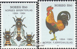 Norwegen 908-909 (kompl.Ausg.) Postfrisch 1984 Imkergesellschaft - Ungebraucht