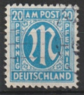 MiNr. 26 Deutschland Alliierte Besetzung Bizone       3. Deutscher Druck (Odr., Verschiedene Papiersorten) - Oblitérés