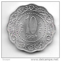 *india  10 Paisa 1974 B  Km 27.1   Unc - Inde