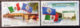 Belize 2016, 35 Years Diplomatic Relations With Mexico, MNH Stamps Set - Belize (1973-...)