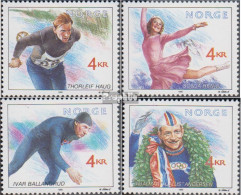Norwegen 1050-1053 (kompl.Ausg.) Postfrisch 1990 Olympische Winterspiele - Unused Stamps