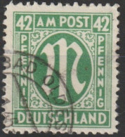 MiNr. 31 Deutschland Alliierte Besetzung Bizone       3. Deutscher Druck (Odr., Verschiedene Papiersorten) - Usati