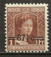 LUXEMBOURG: *, N°YT 118, Ch., TB - 1914-24 Marie-Adélaïde