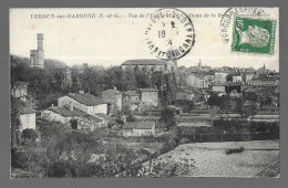 Verdun Sur Garonne, Vue De L'église Et Du Chateau De La Reine Marguerite. (A20p45) - Verdun Sur Garonne