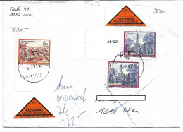 1199g Österreich 1992, Druckdatum 23.VII.91 Auf 5.- Freimarke Als NN- Brieffrankatur, R - Brieven En Documenten