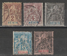 Bénin N° 34 35 37 38 40 - Used Stamps