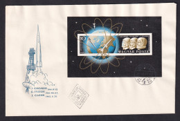 HUNGARY 1962 - First Day Cover, Space, Impeforate Block / 2 Scan - FDC
