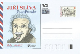 CDV PM 118 Czech Republic Jiri Sliva Exhibition In The Post Museum 2017 Einstein Stamp Collector - Albert Einstein