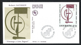 DANEMARK Ca.1988: FDC "Léon Degaud" De Kopenhague - Cartas & Documentos