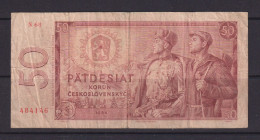 CZECHOSLOVAKIA -  1964 50 Korun Circulated Banknote - Tschechoslowakei