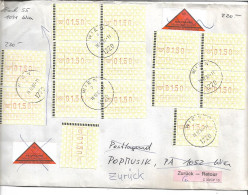 1199d: Massenfrankatur 1,50 ÖS- ATM Portogerechter Nachnahmebeleg 1220 Wien 16.12.1992 - Machine Labels [ATM]