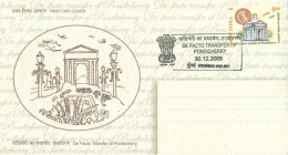 INDIA - 2005 - FDC STAMP OF DE FACTO TRANSFER OF PONDICHERRY. - Covers & Documents