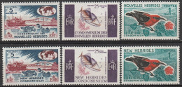 Nouvelles Hébrides Série Courante Condominium Francaise Anglaise Faune 1966 N°239/244 Neuf*charnière - Ungebraucht