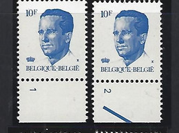 Belgie - Belgique 2069P5 - Volledige Set Plaatnummers - 1981-1990