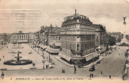 FRANCE - Bordeaux - Cours De Trente Juillet Et Les Allées De Tourny - Carte Postale Ancienne - Bordeaux