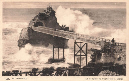 FRANCE - Biarritz - La Tempête Au Rocher De La Vierge  - Carte Postale Ancienne - Biarritz