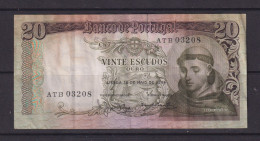 PORTUGAL -  1964 20 Escudos Circulated Banknote - Portugal