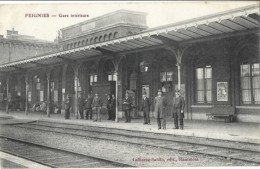 F- France : FEIGNIES - Gare Intérieure. Carte Impeccable. Boite A. - Feignies